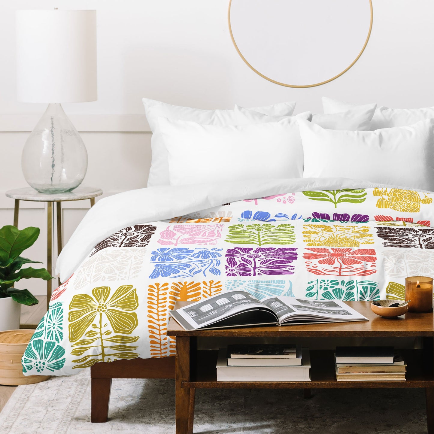 Valentina Ramos Bloom Blocks Duvet Cover