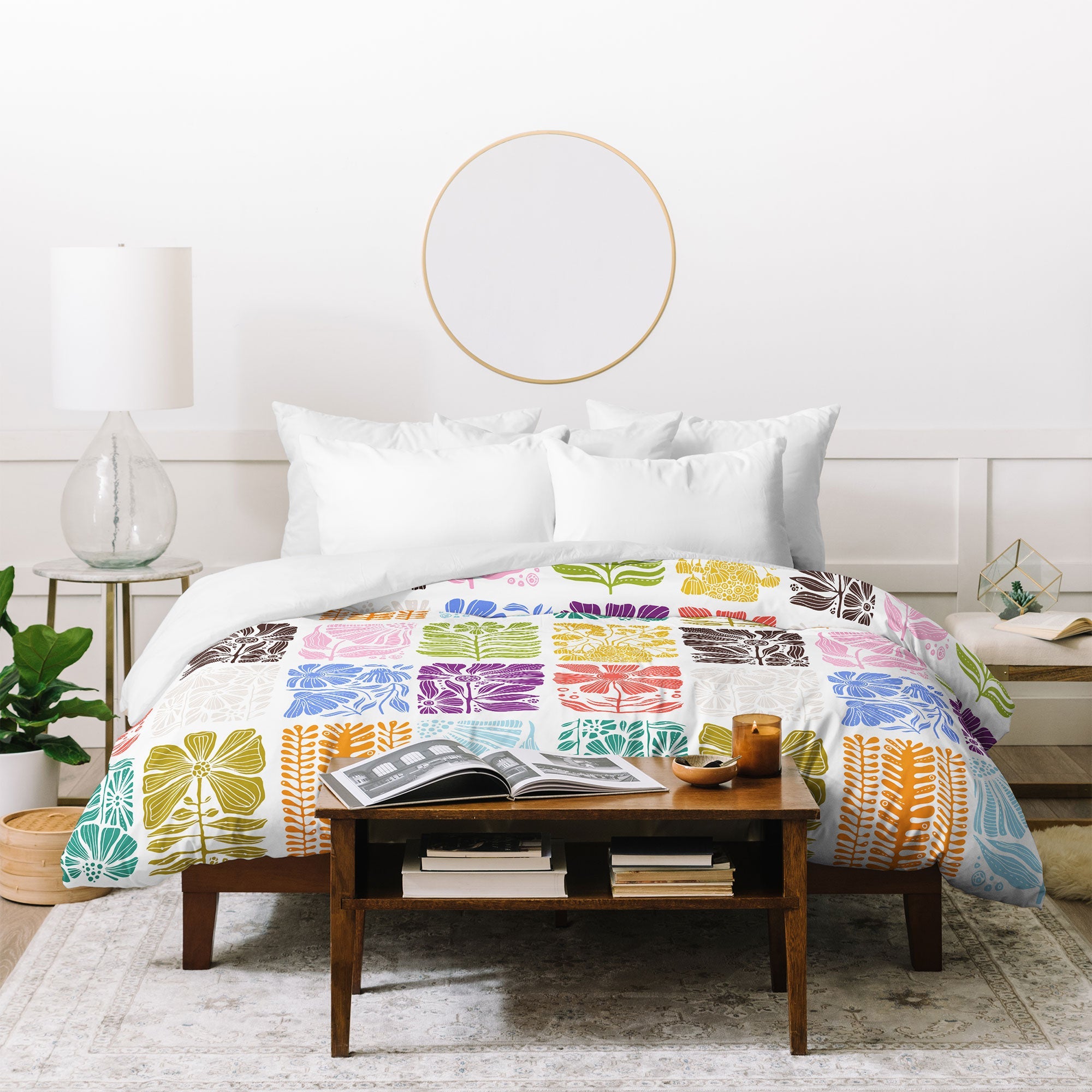 Valentina Ramos Bloom Blocks Duvet Cover
