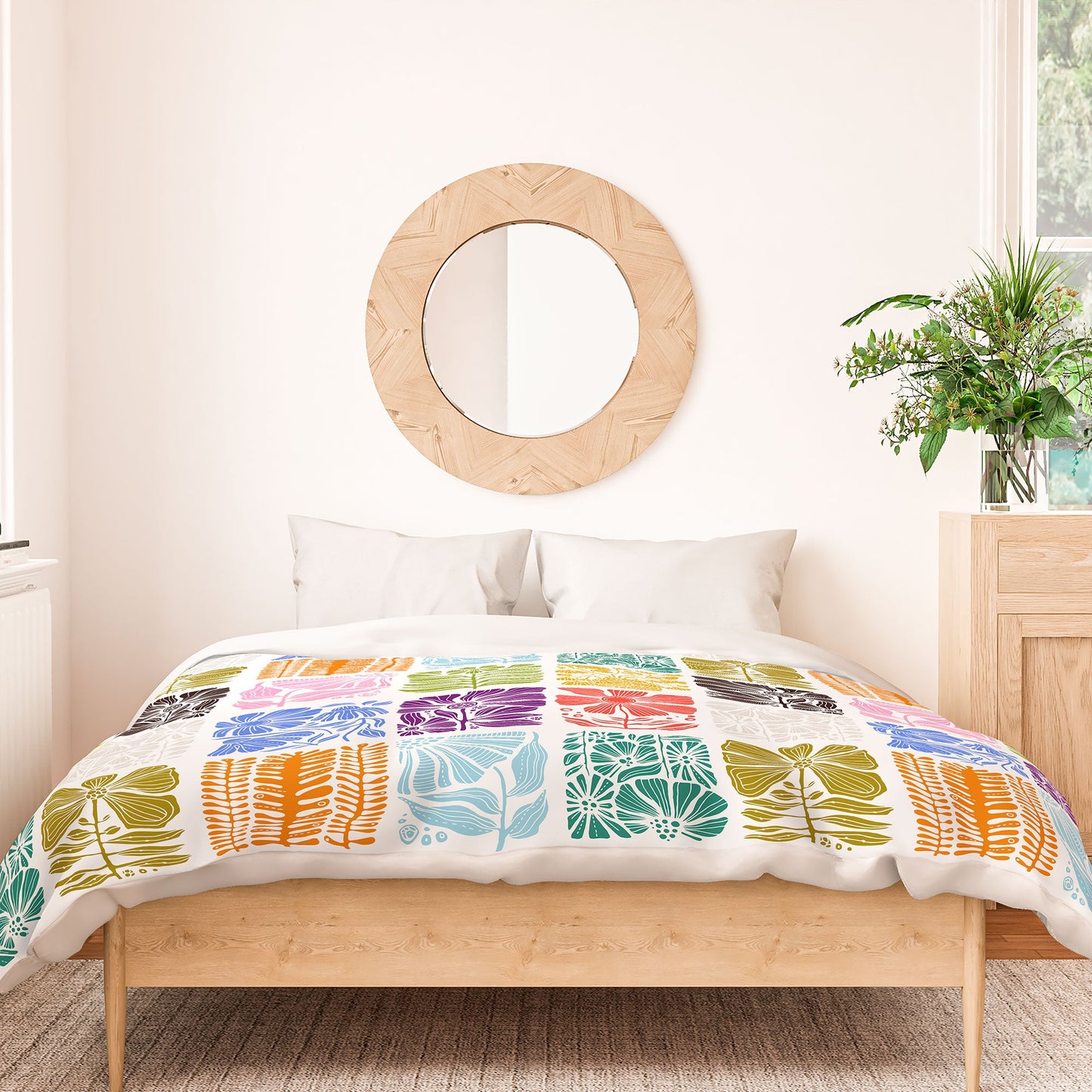 Valentina Ramos Bloom Blocks Duvet Cover