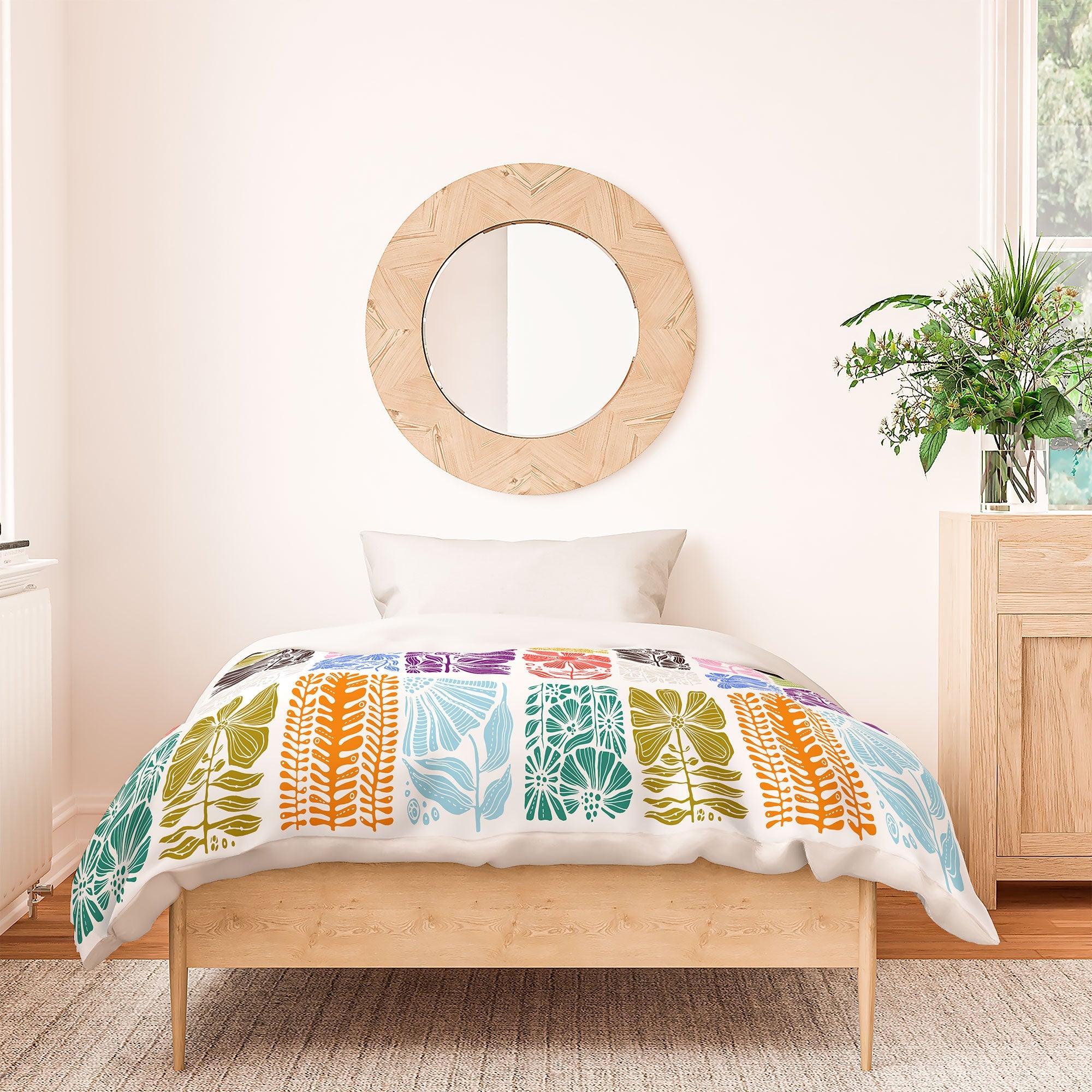 Valentina Ramos Bloom Blocks Duvet Cover