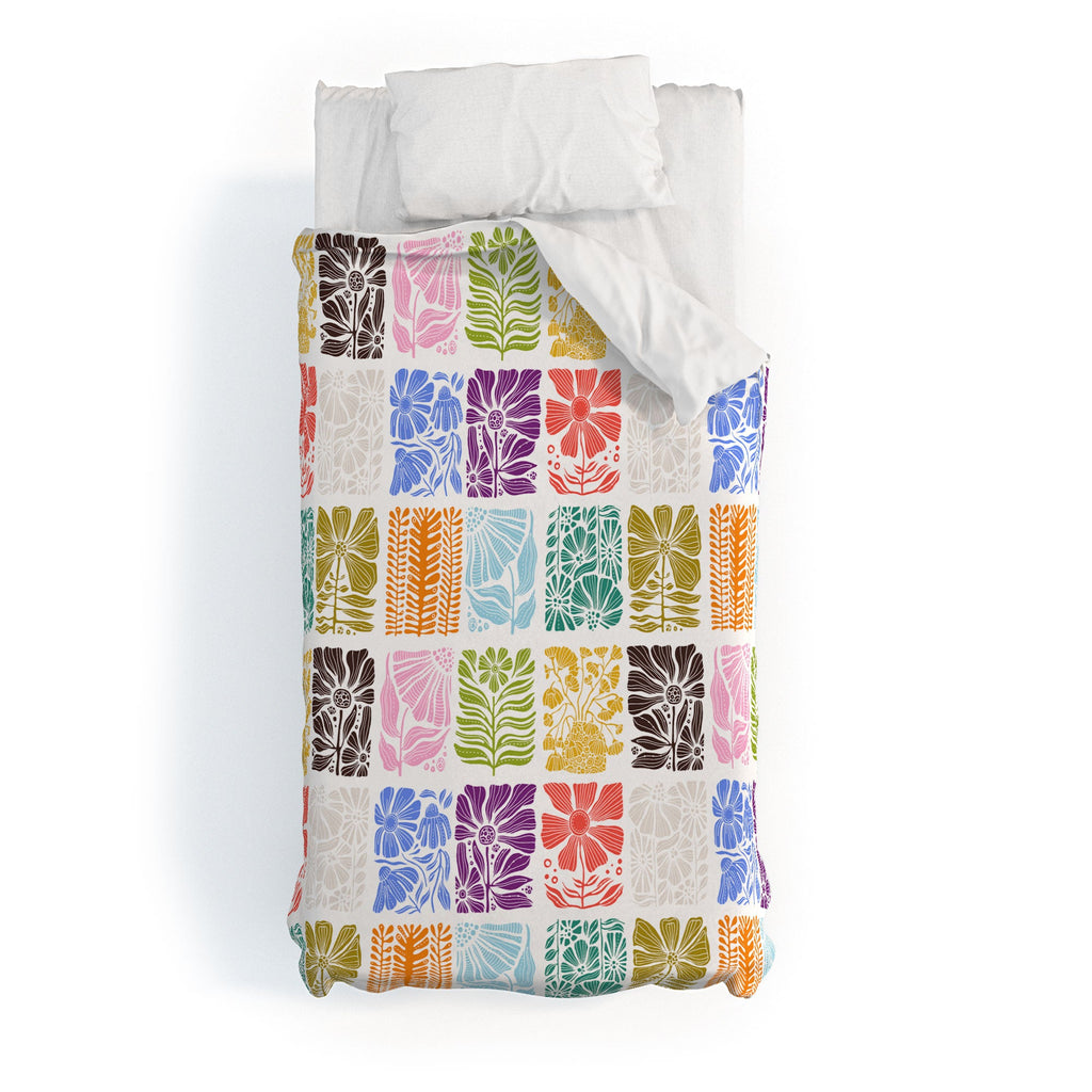 Valentina Ramos Bloom Blocks Duvet Cover