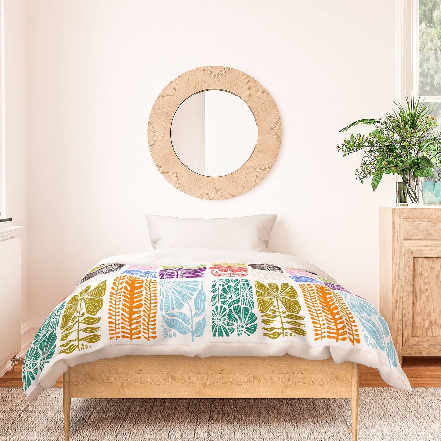Valentina Ramos Bloom Blocks Duvet Cover