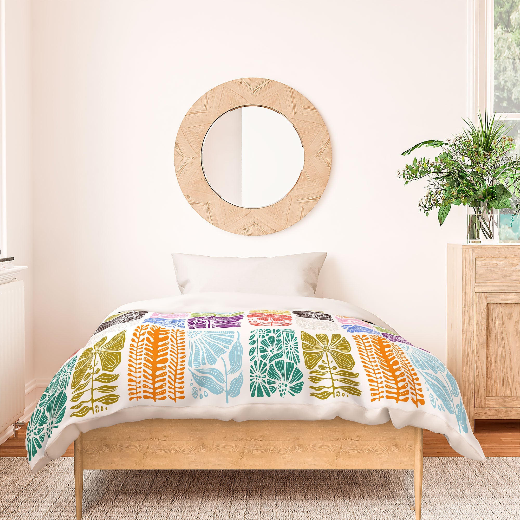 Valentina Ramos Bloom Blocks Duvet Cover