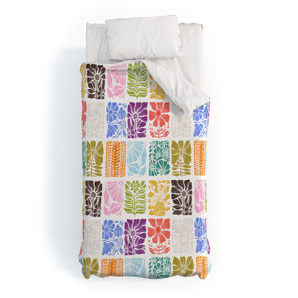 Valentina Ramos Bloom Blocks Duvet Cover