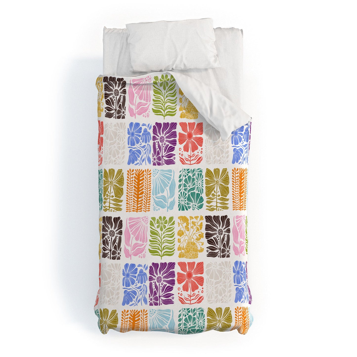 Valentina Ramos Bloom Blocks Duvet Cover