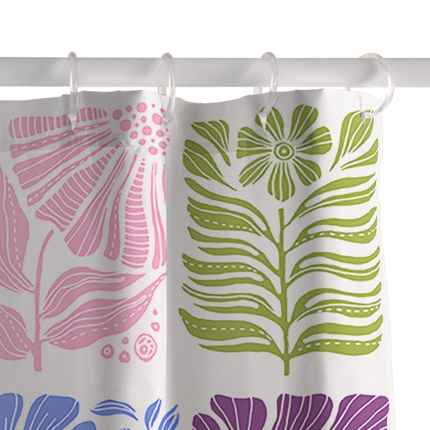 Valentina Ramos Bloom Blocks Shower Curtain