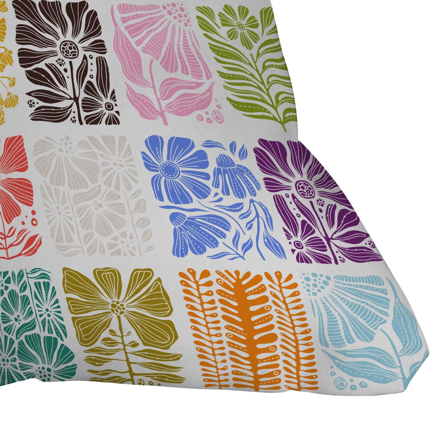 Valentina Ramos Bloom Blocks Throw Pillow