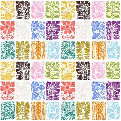 Valentina Ramos Bloom Blocks Shower Curtain