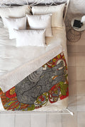 Valentina Ramos Bo The Elephant Fleece Throw Blanket