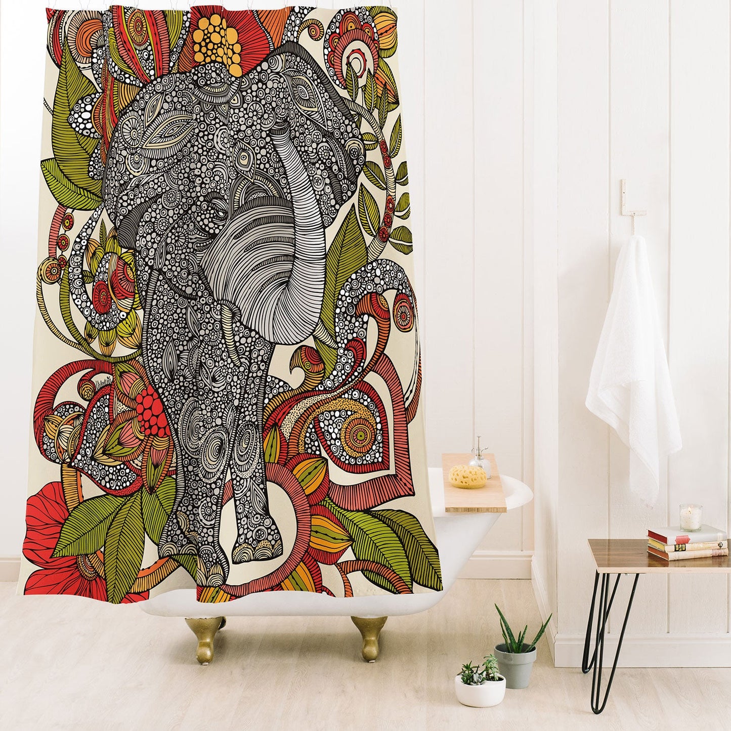 Valentina Ramos Bo The Elephant Shower Curtain