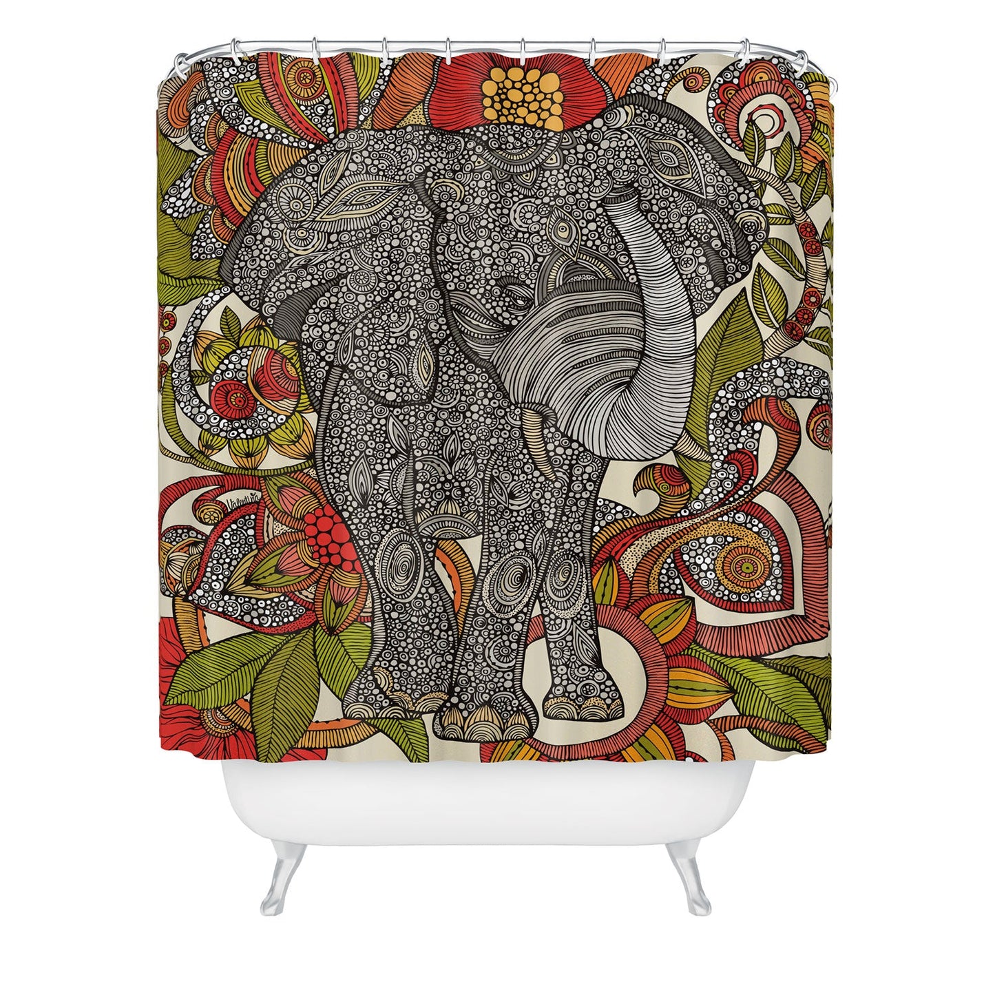 Valentina Ramos Bo The Elephant Shower Curtain