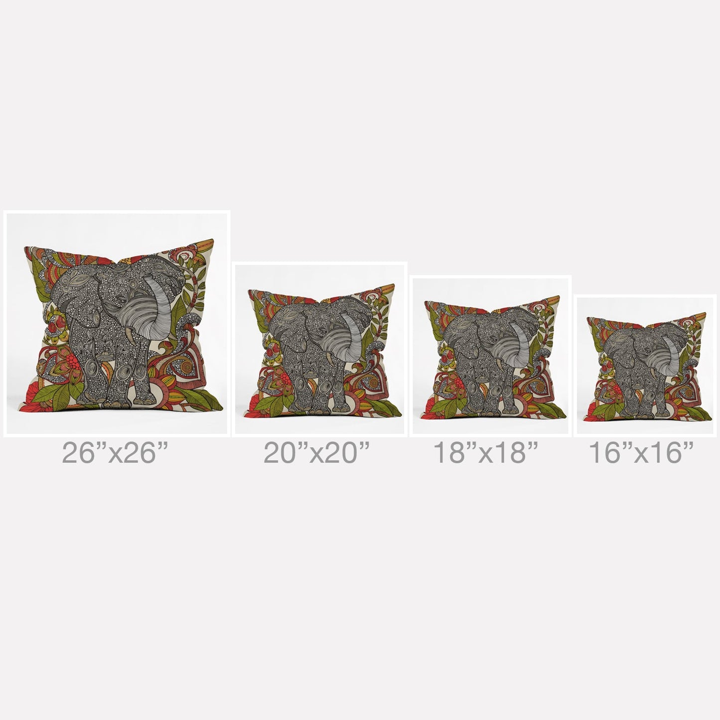 Valentina Ramos Bo The Elephant Throw Pillow