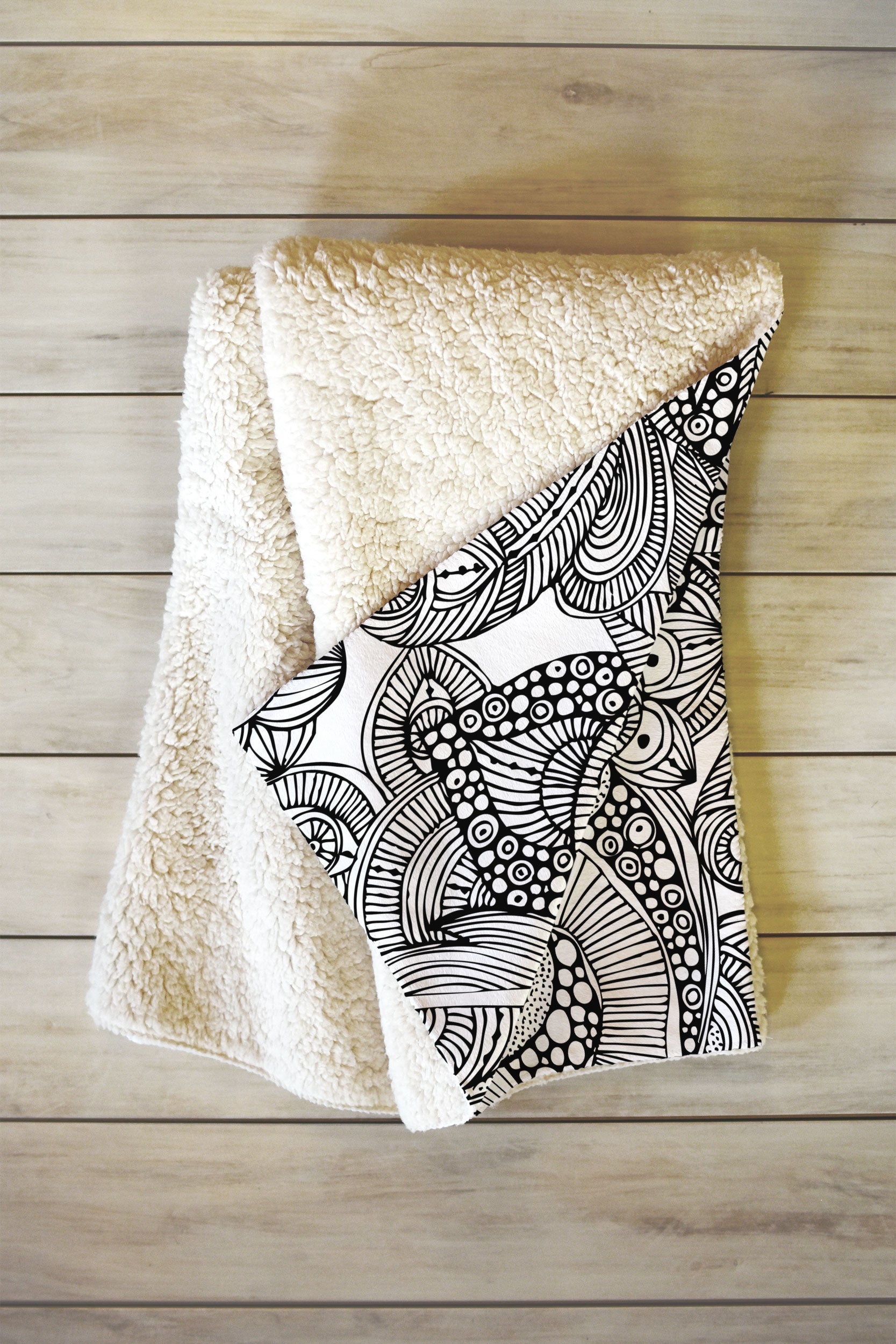 Valentina Ramos Doodles Fleece Throw Blanket