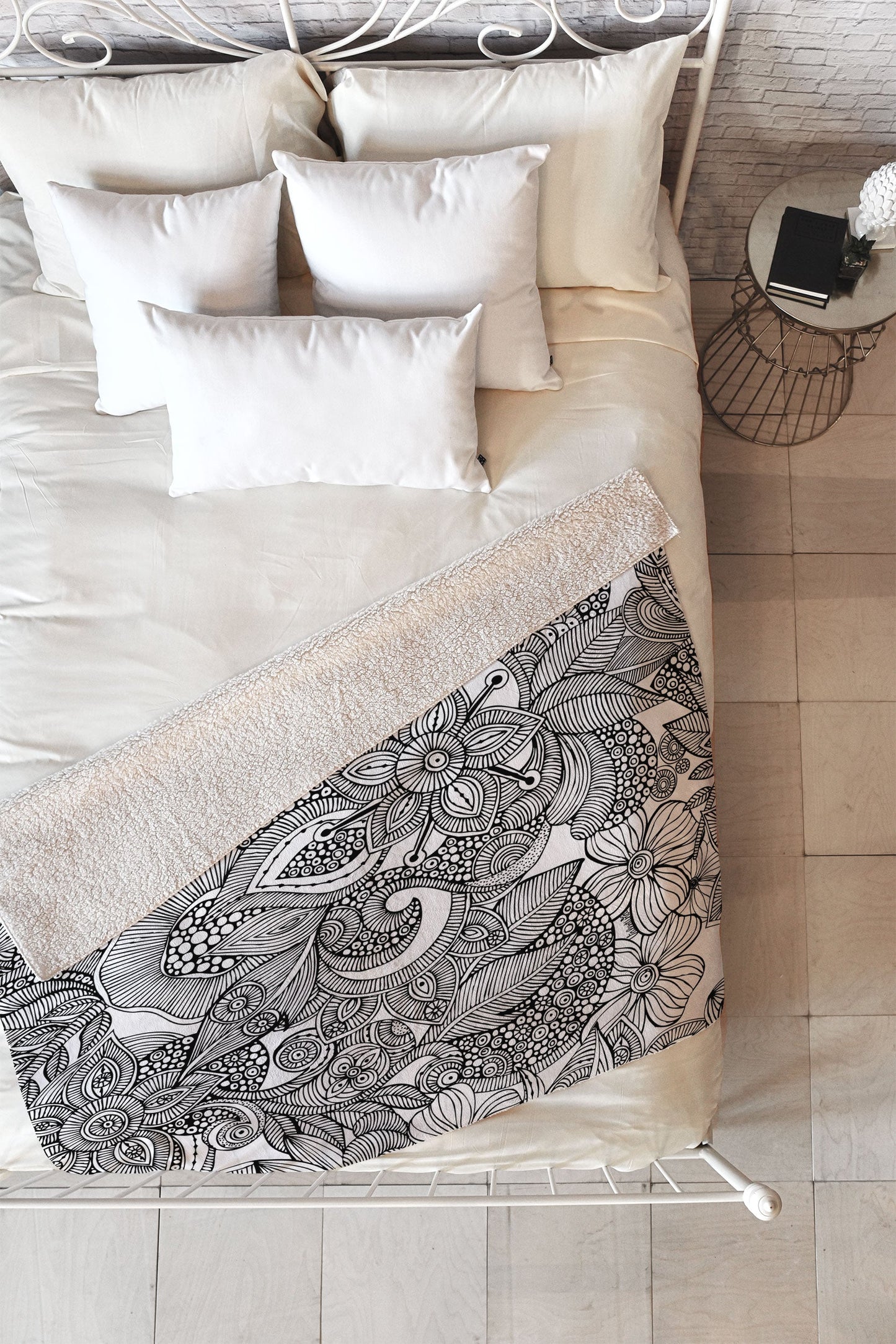 Valentina Ramos Doodles Fleece Throw Blanket