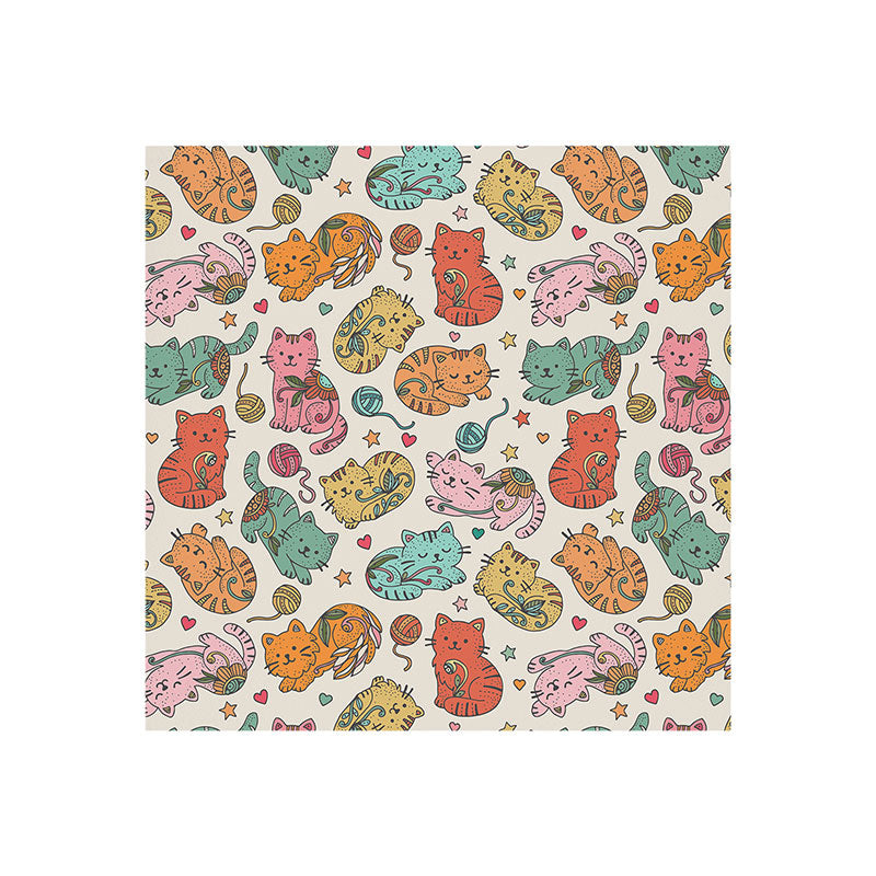 Valentina Ramos Floral Cats and Yarn Art Print
