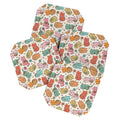 Valentina Ramos Floral Cats and Yarn Coaster Set