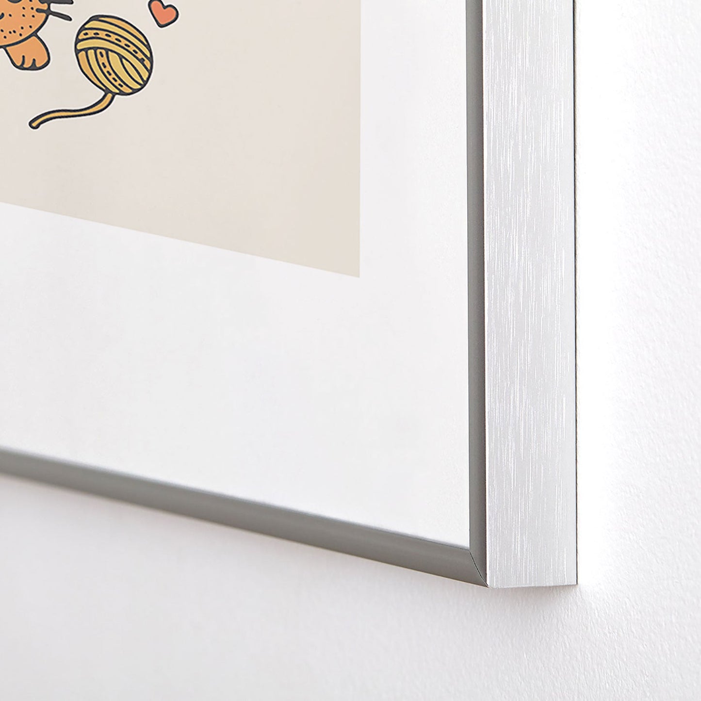 Valentina Ramos Floral Cats and Yarn Metal Framed Art Print