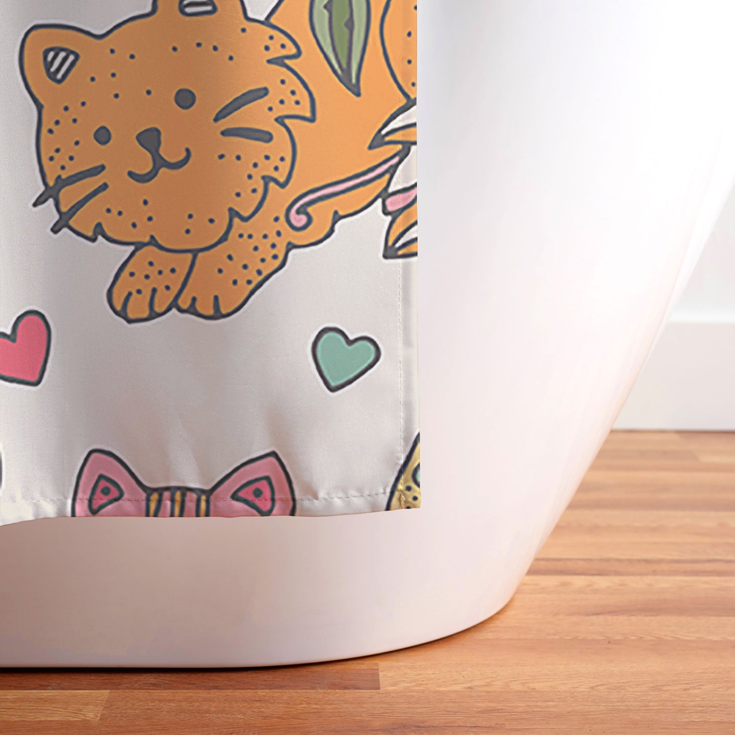 Valentina Ramos Floral Cats and Yarn Shower Curtain