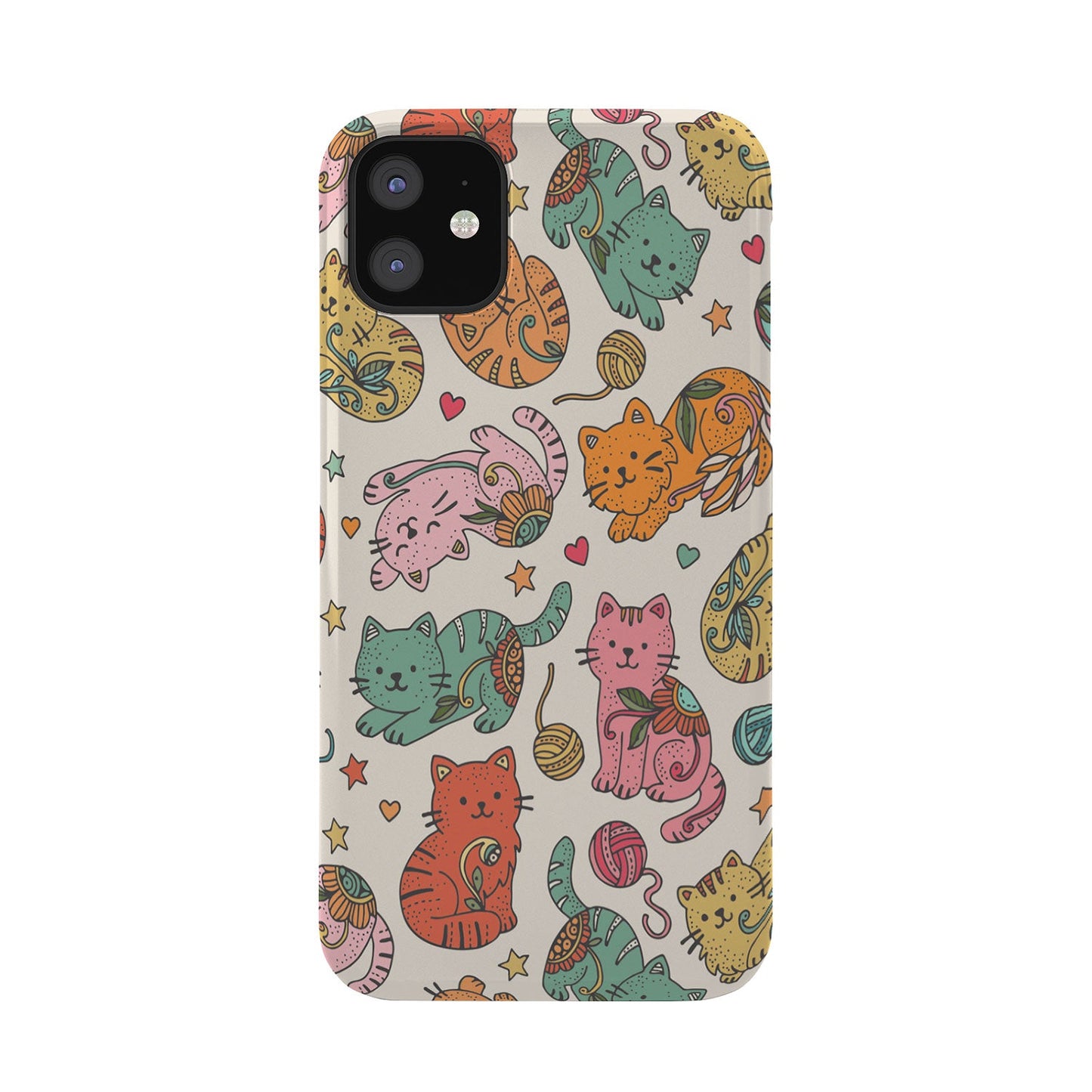 Valentina Ramos Floral Cats and Yarn Phone Case
