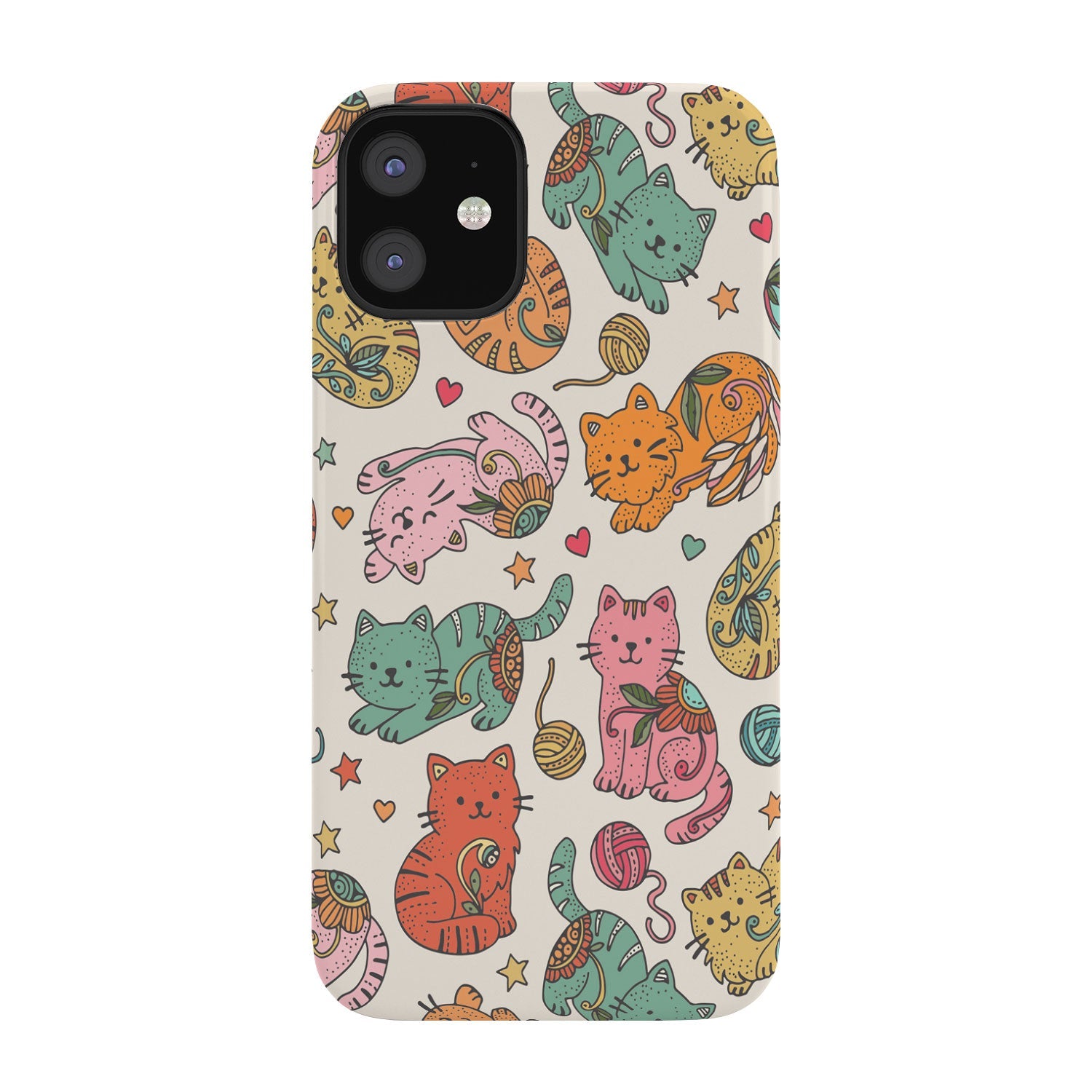 Valentina Ramos Floral Cats and Yarn Phone Case