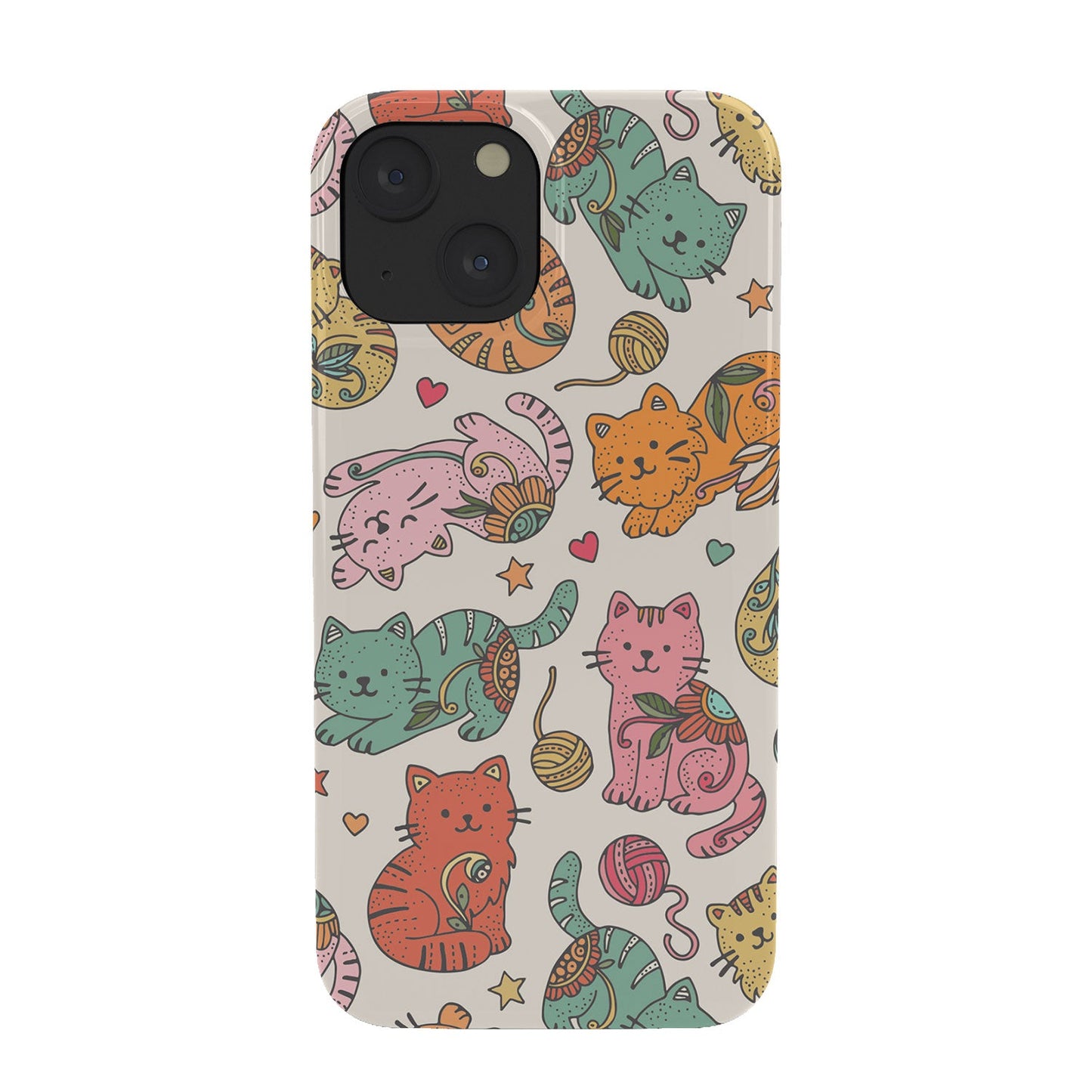 Valentina Ramos Floral Cats and Yarn Phone Case
