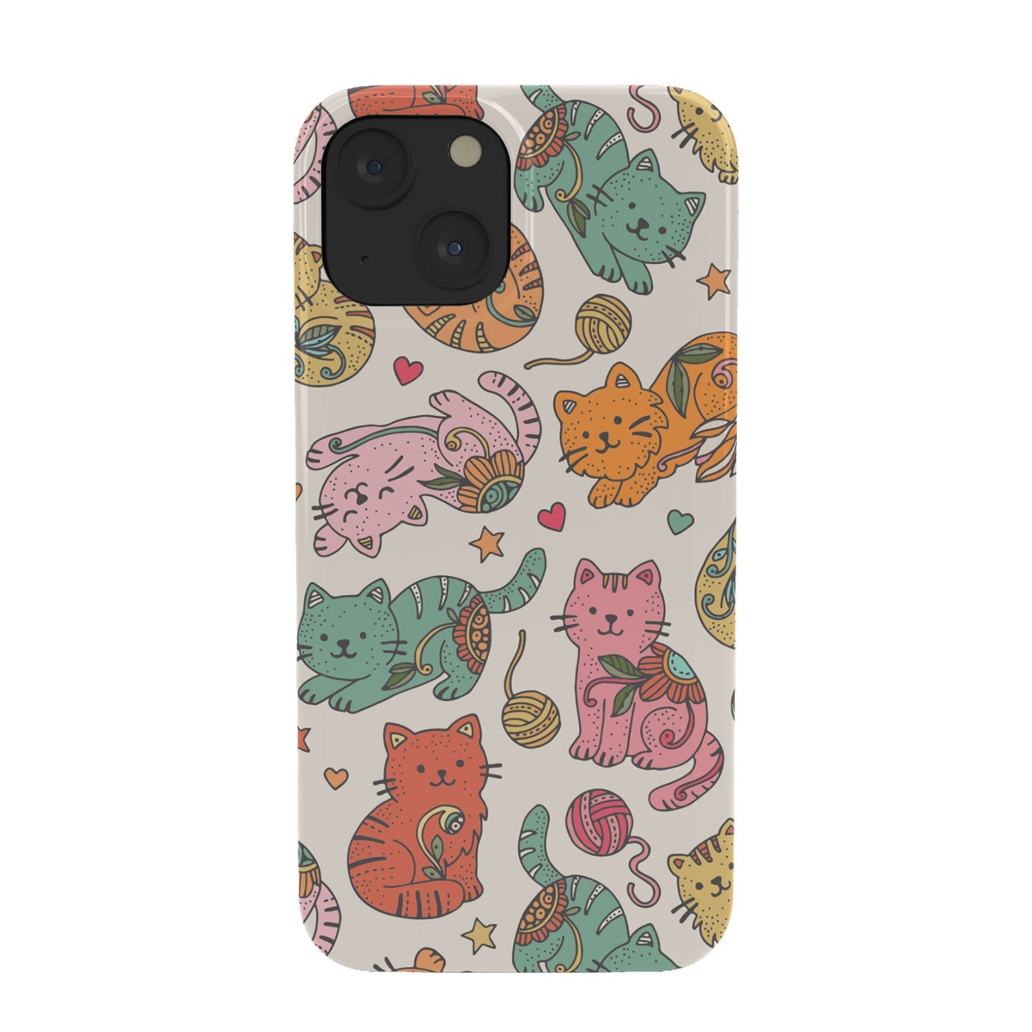 Valentina Ramos Floral Cats and Yarn Phone Case