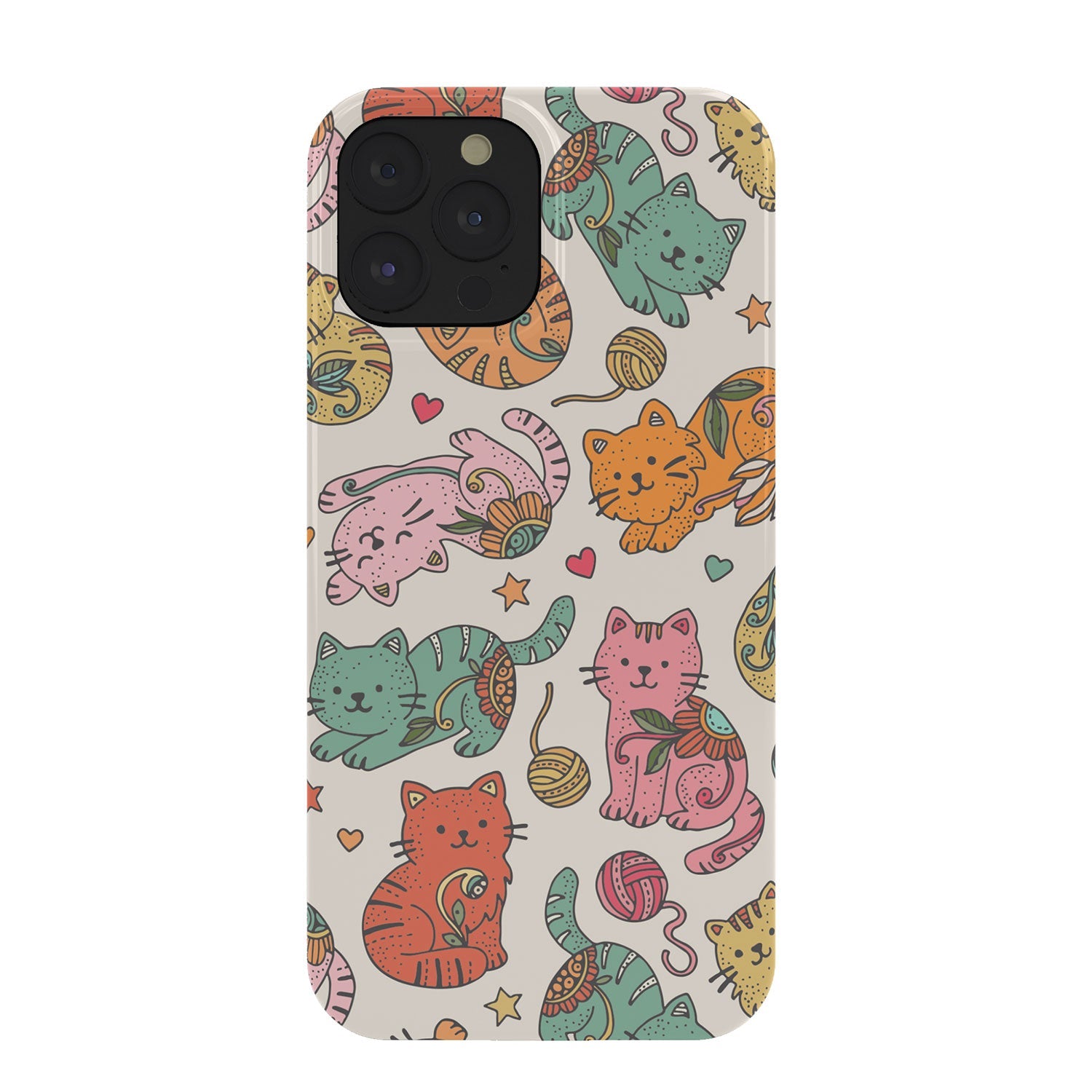 Valentina Ramos Floral Cats and Yarn Phone Case