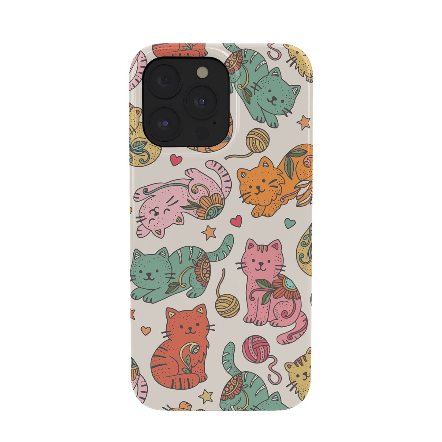 Valentina Ramos Floral Cats and Yarn Phone Case