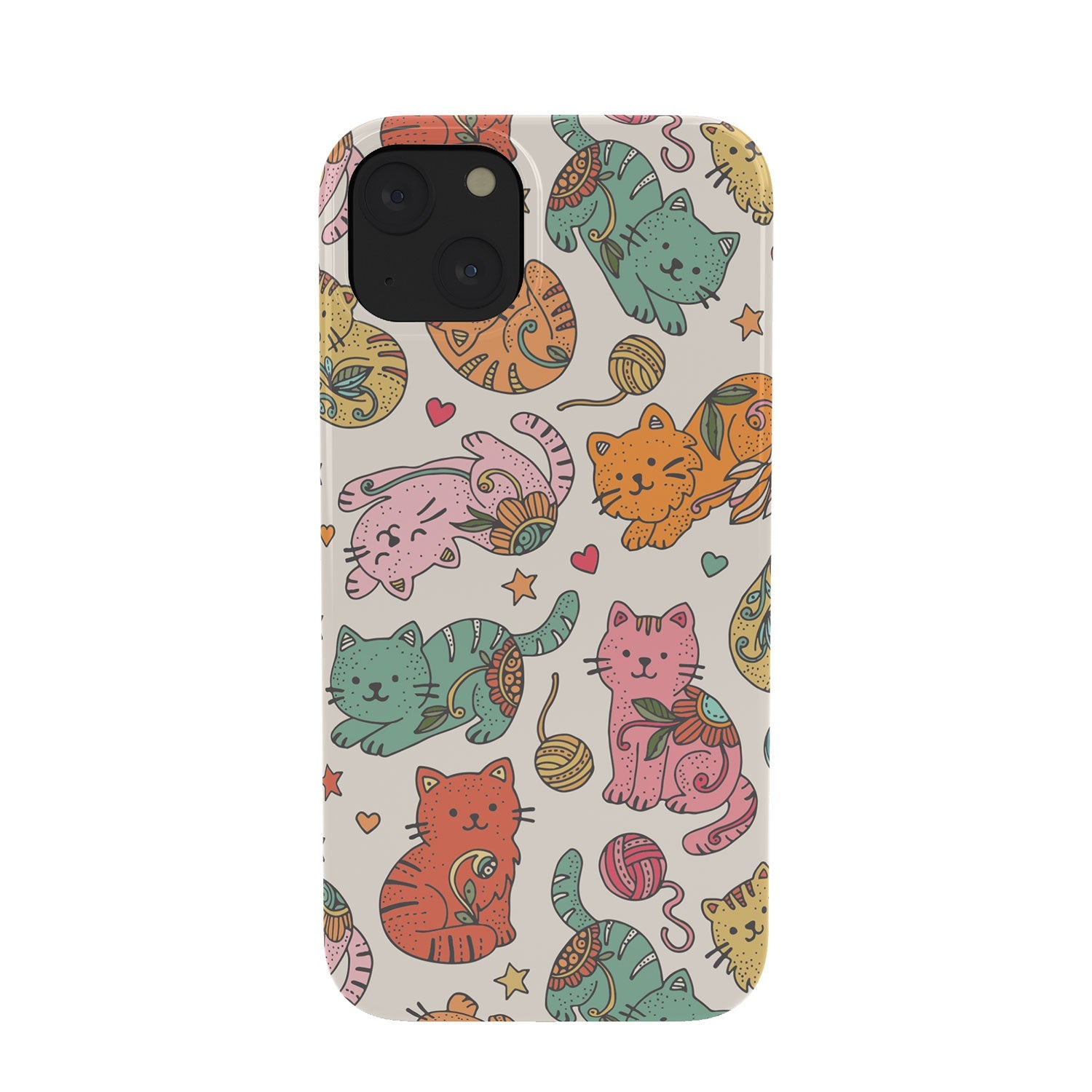 Valentina Ramos Floral Cats and Yarn Phone Case