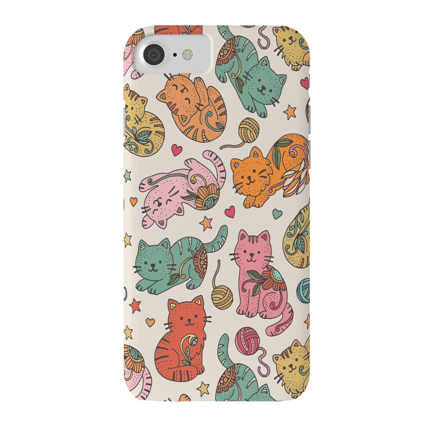 Valentina Ramos Floral Cats and Yarn Phone Case