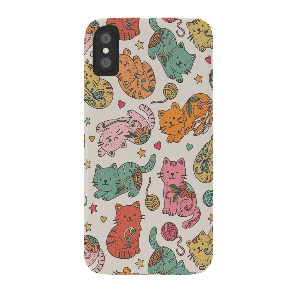 Valentina Ramos Floral Cats and Yarn Phone Case