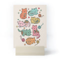 Valentina Ramos Floral Cats and Yarn Mini Art Print