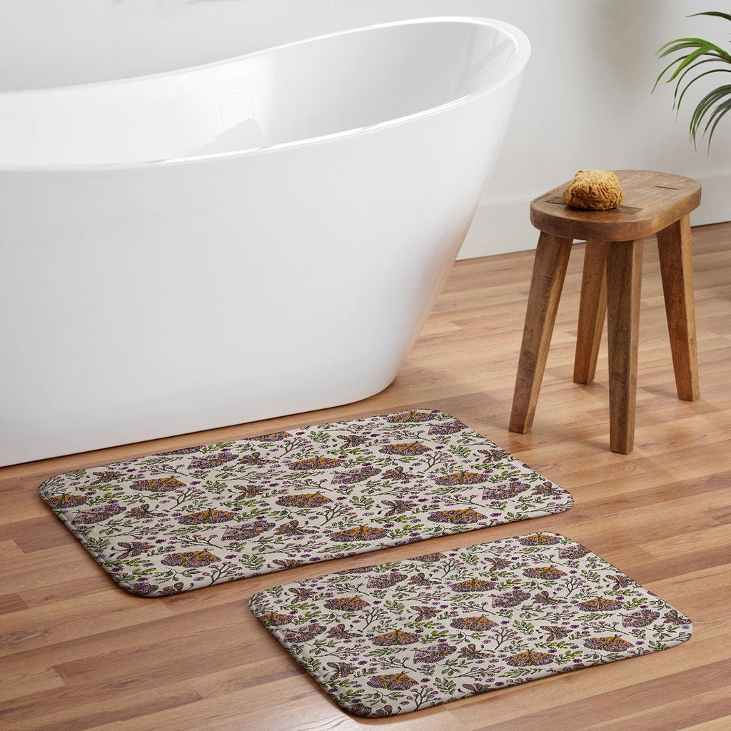 Valentina Ramos Garden Flutter Memory Foam Bath Mat