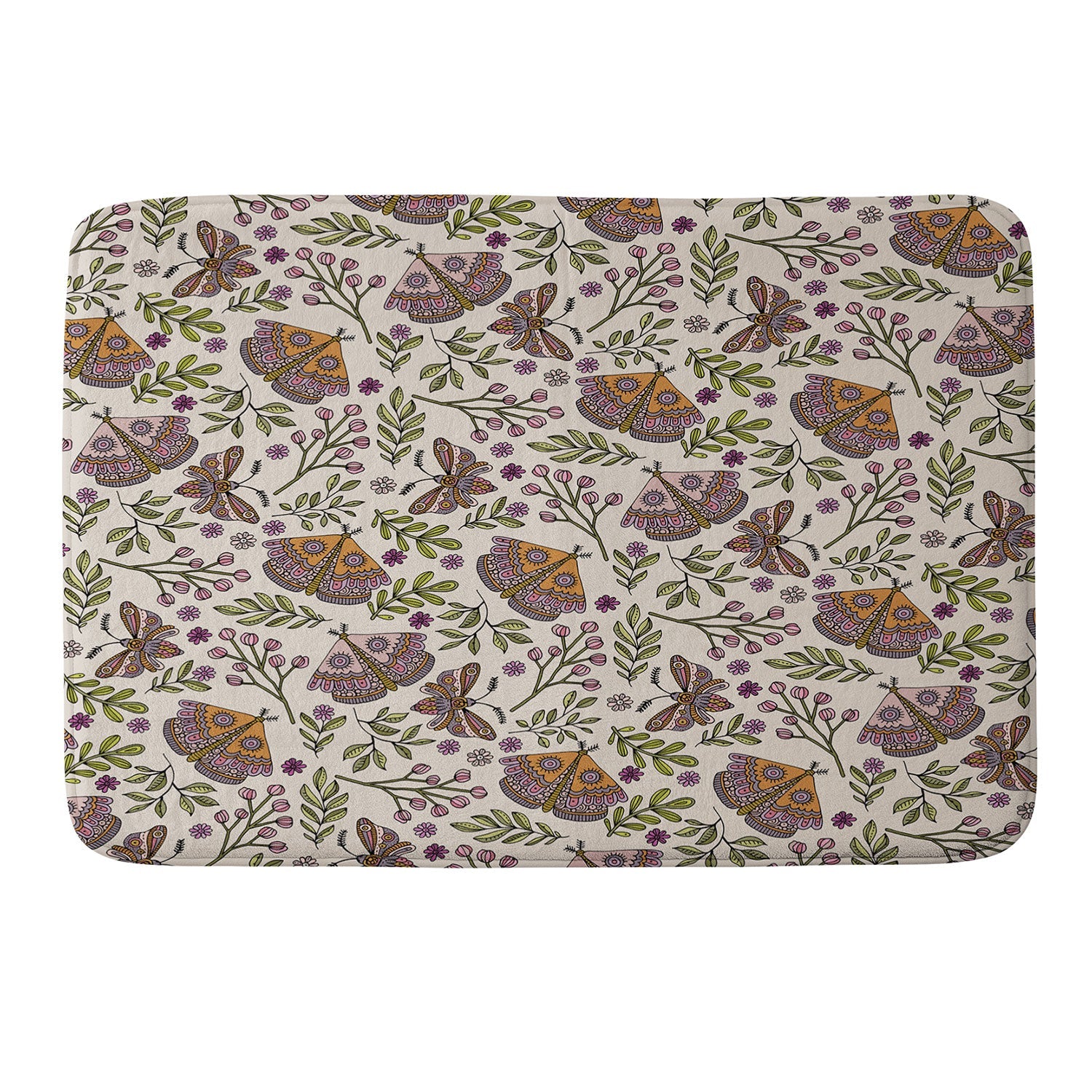Valentina Ramos Garden Flutter Memory Foam Bath Mat