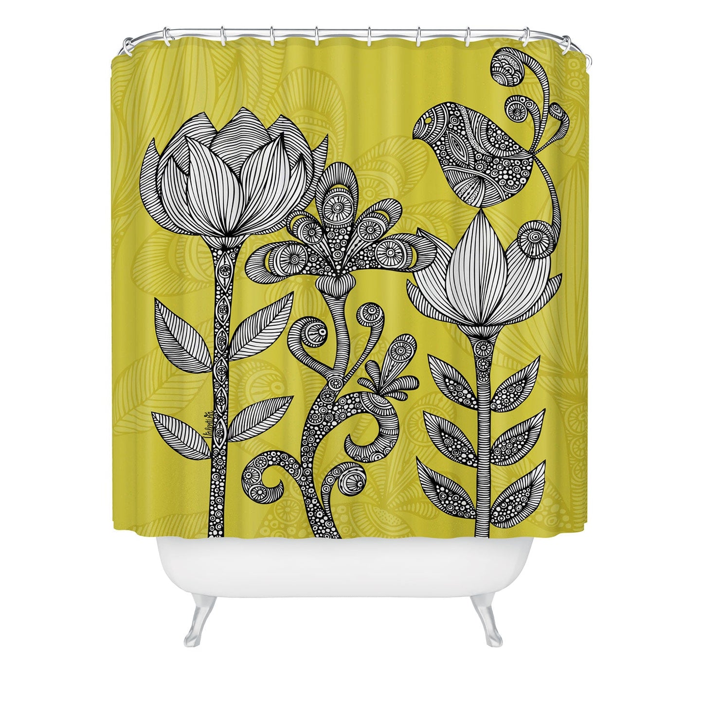 Valentina Ramos Green Garden Shower Curtain