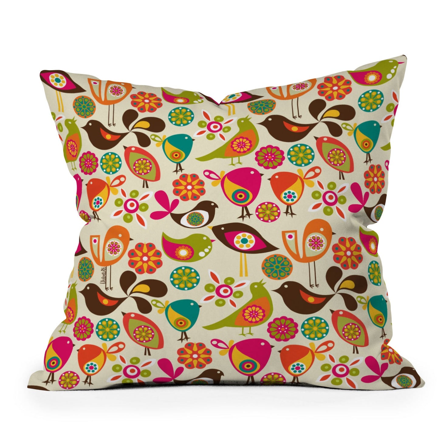 Valentina Ramos Little Birds Throw Pillow