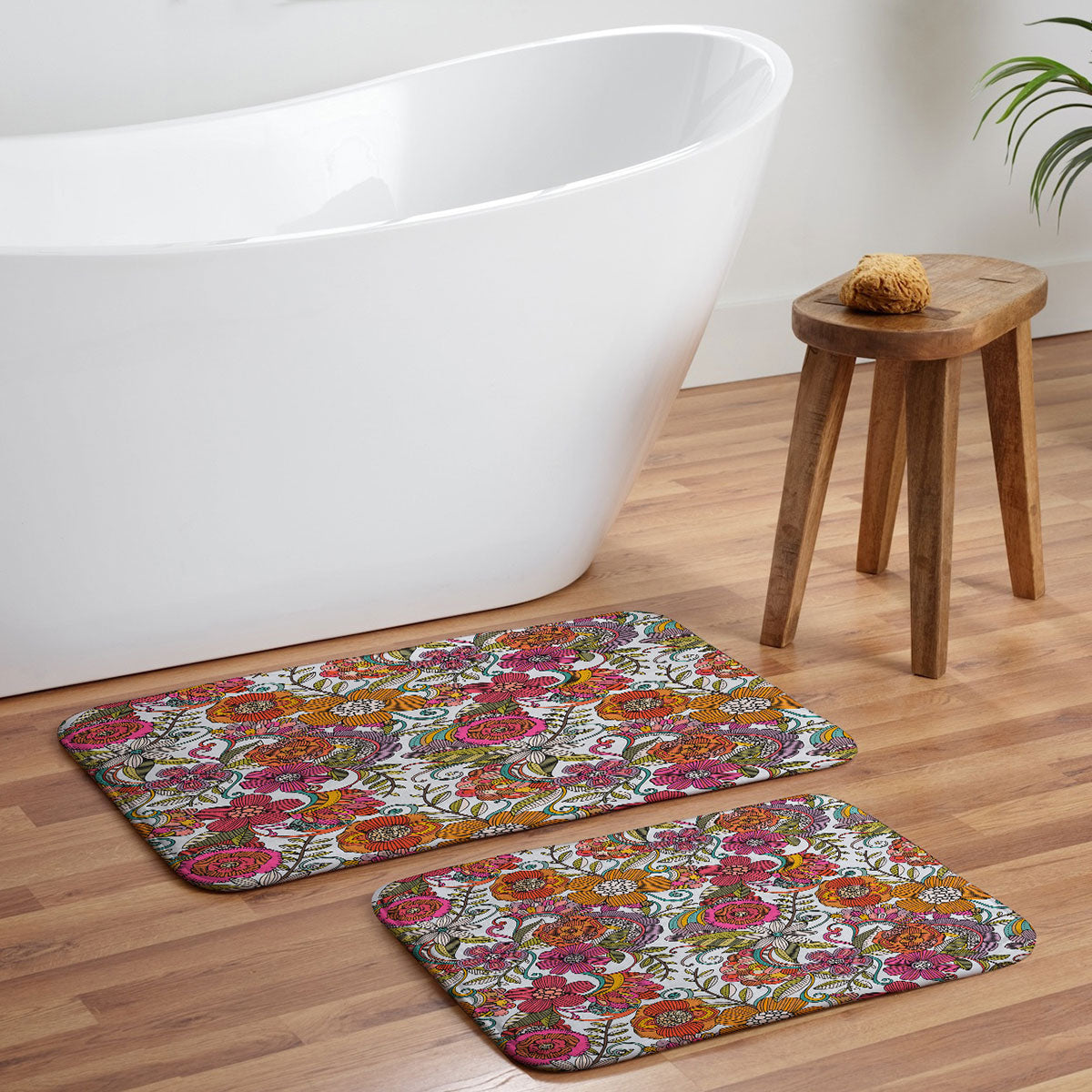 Valentina Ramos Lola in colors Memory Foam Bath Mat