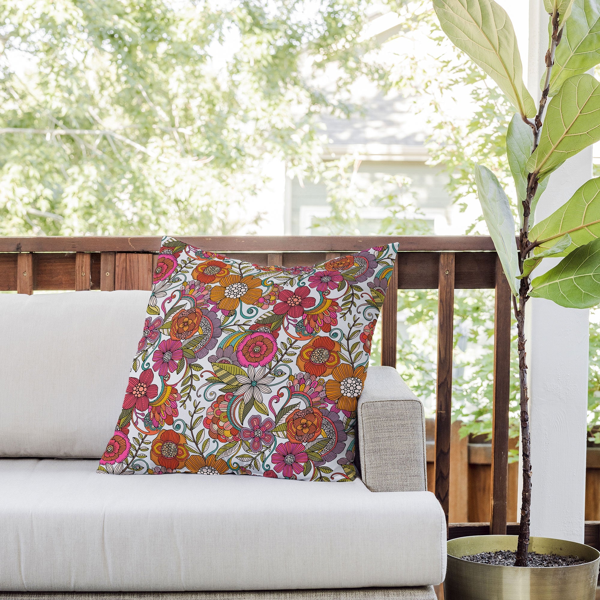 Valentina Ramos Lola in colors Outdoor Throw Pillow
