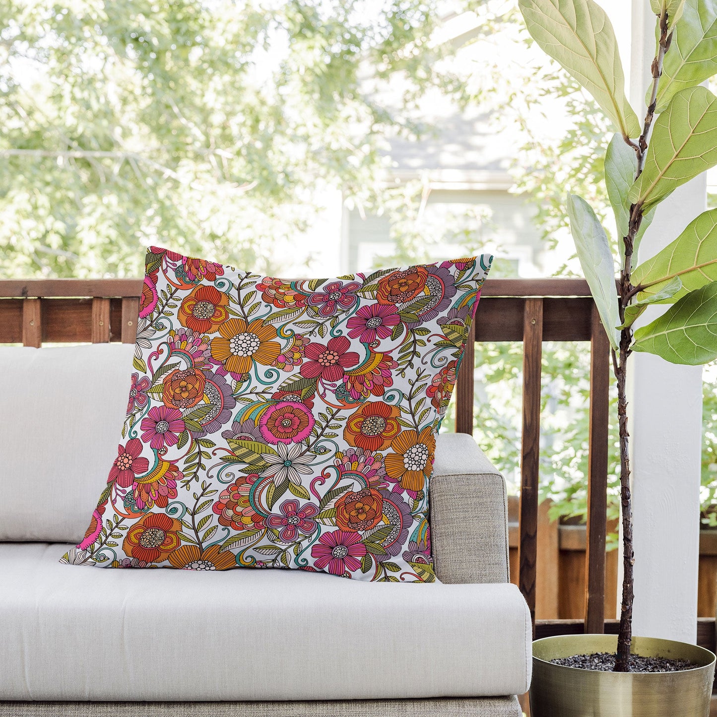 Valentina Ramos Lola in colors Outdoor Throw Pillow