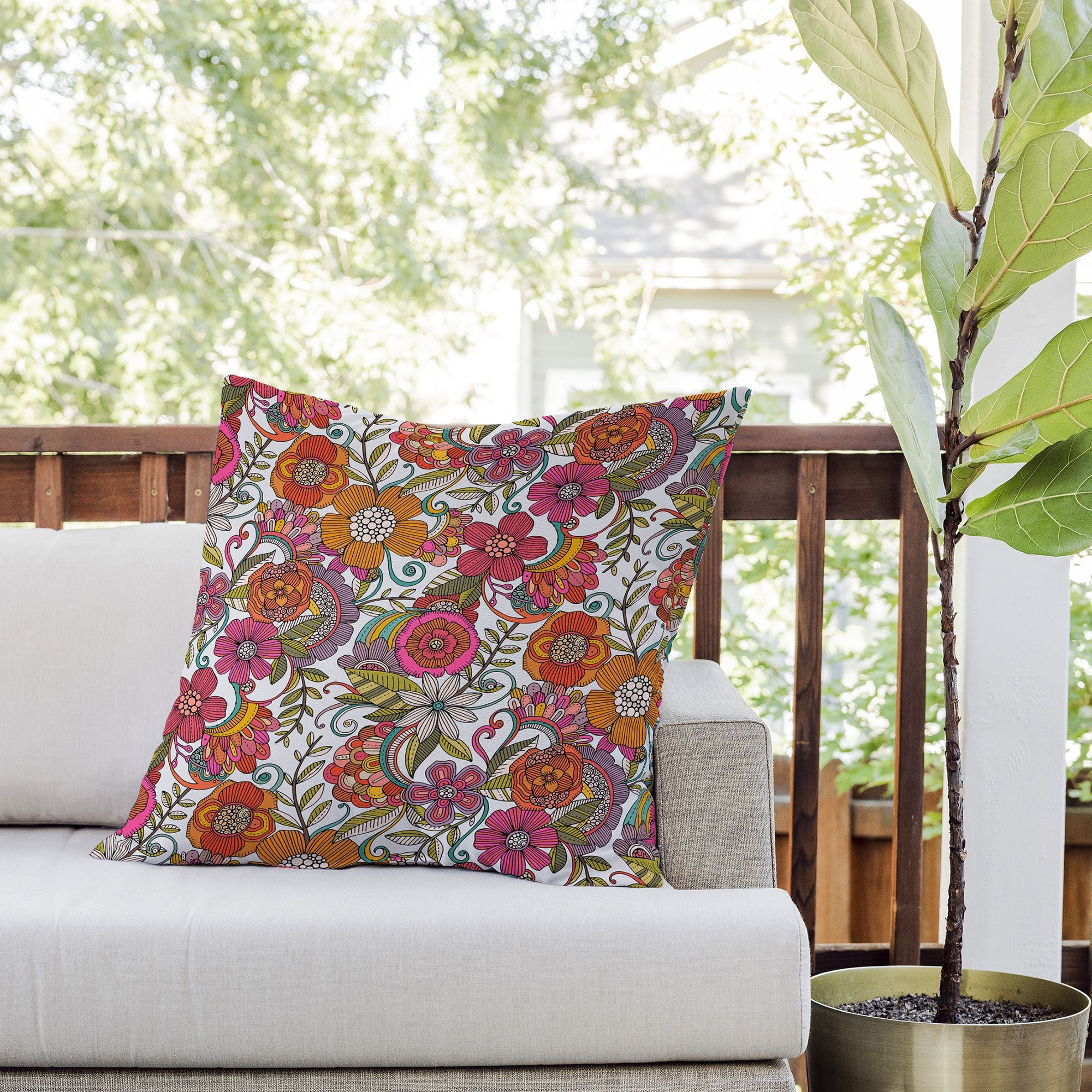 Valentina Ramos Lola in colors Outdoor Throw Pillow