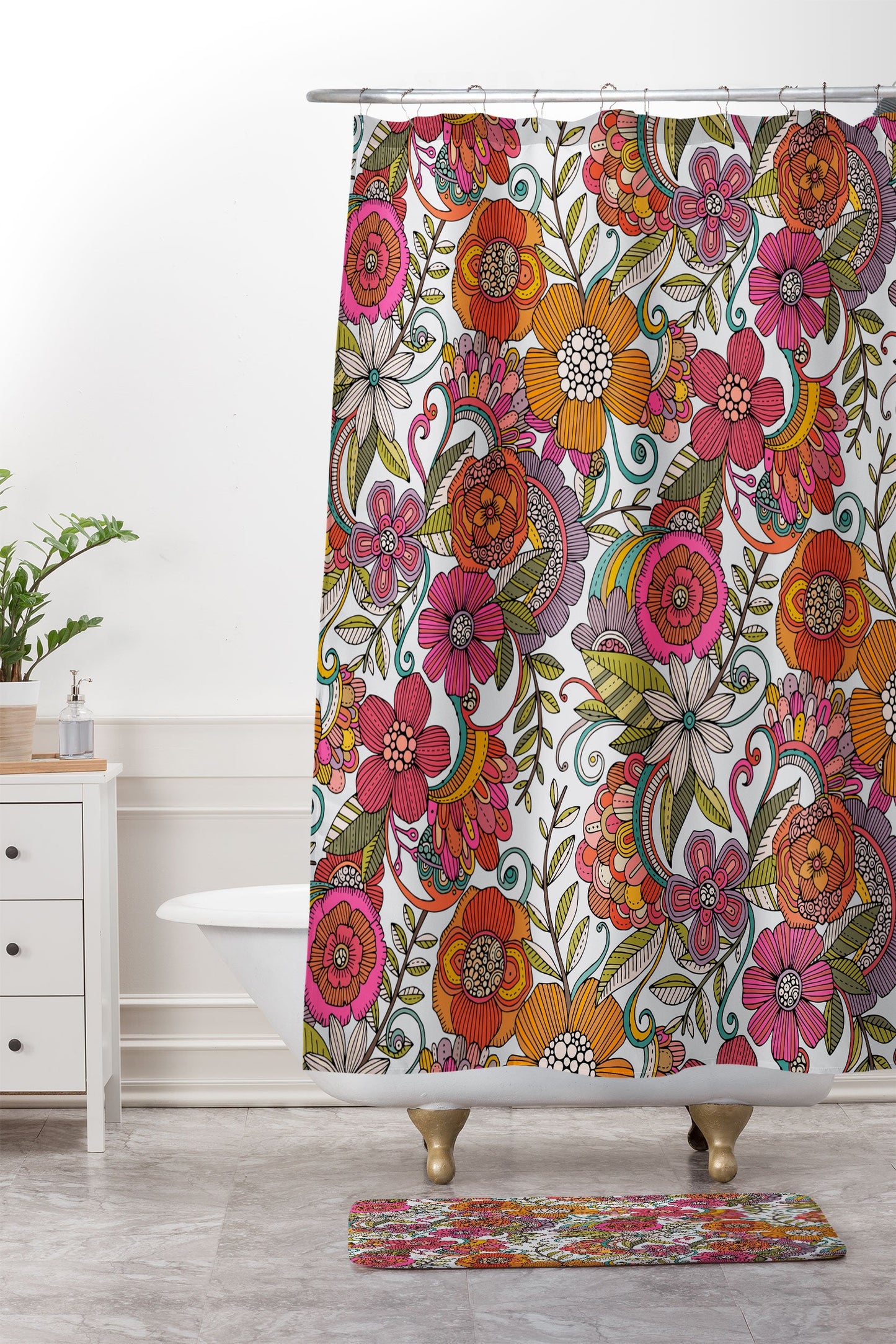 Valentina Ramos Lola in colors Memory Foam Bath Mat
