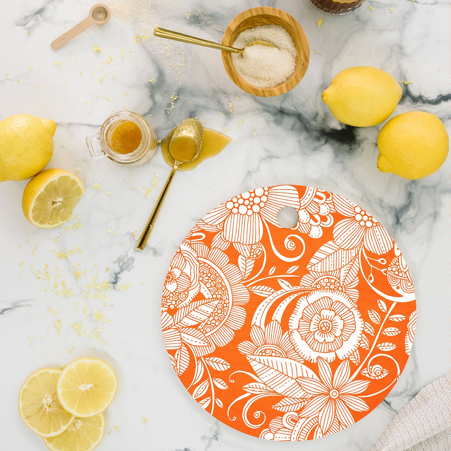 Valentina Ramos Lola in Orange Cutting Board Round