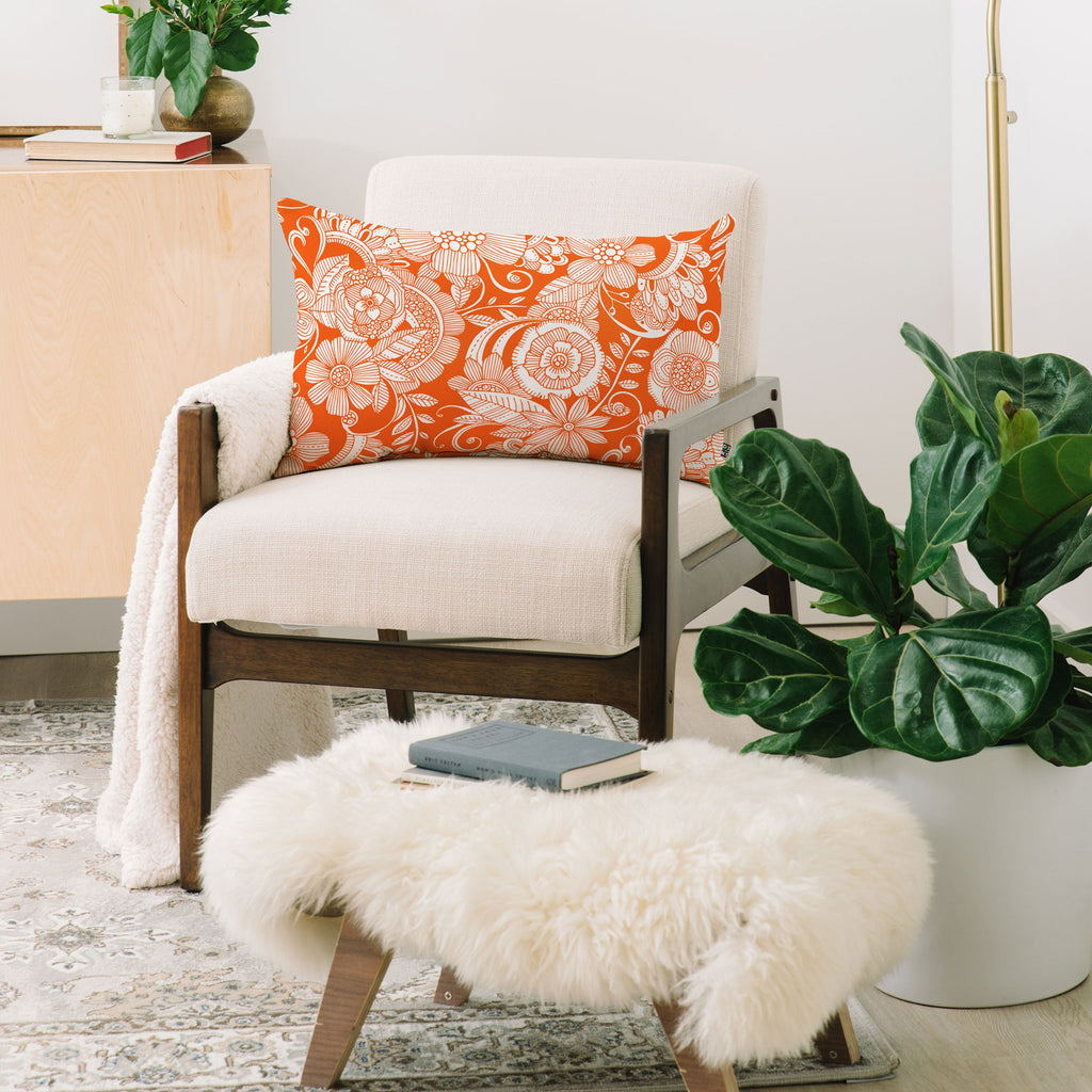 Valentina Ramos Lola in Orange Oblong Throw Pillow