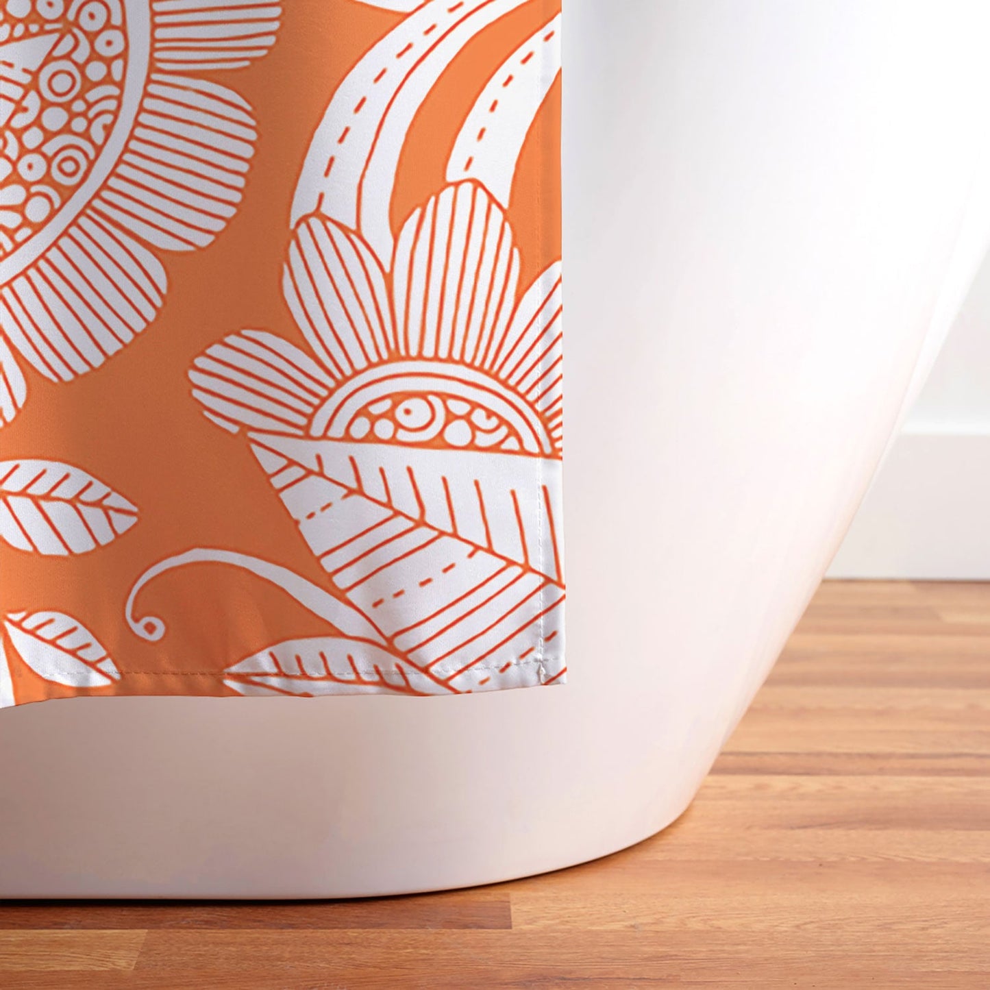 Valentina Ramos Lola in Orange Shower Curtain