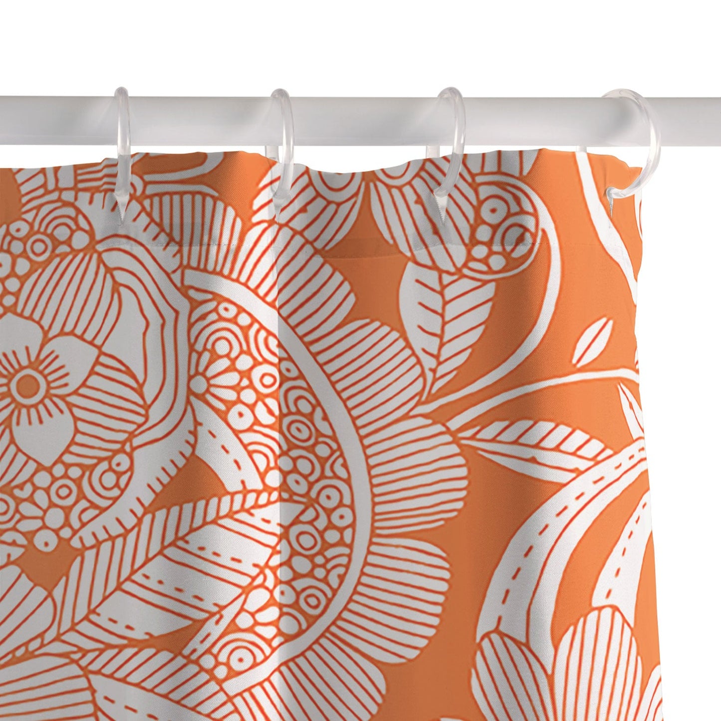 Valentina Ramos Lola in Orange Shower Curtain