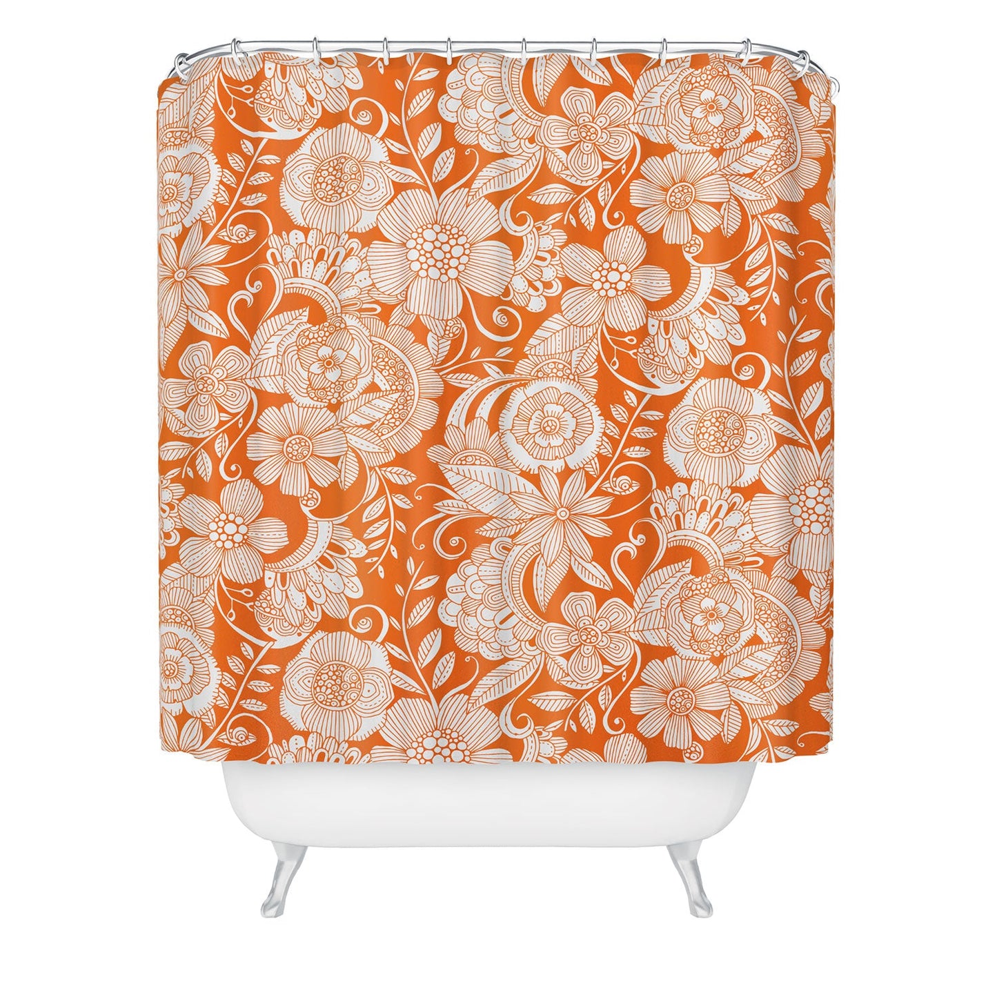 Valentina Ramos Lola in Orange Shower Curtain