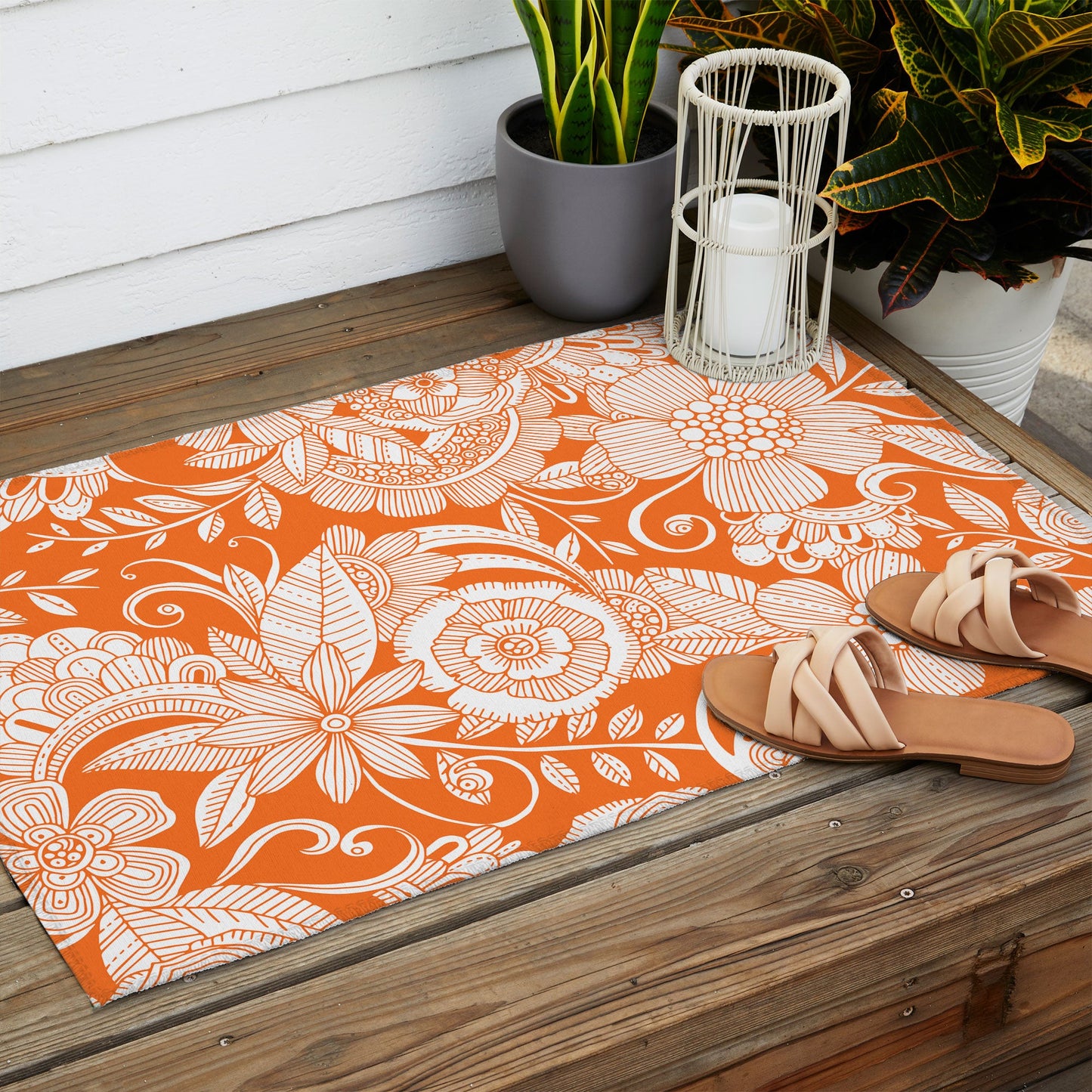 Valentina Ramos Lola in Orange Outdoor Rug