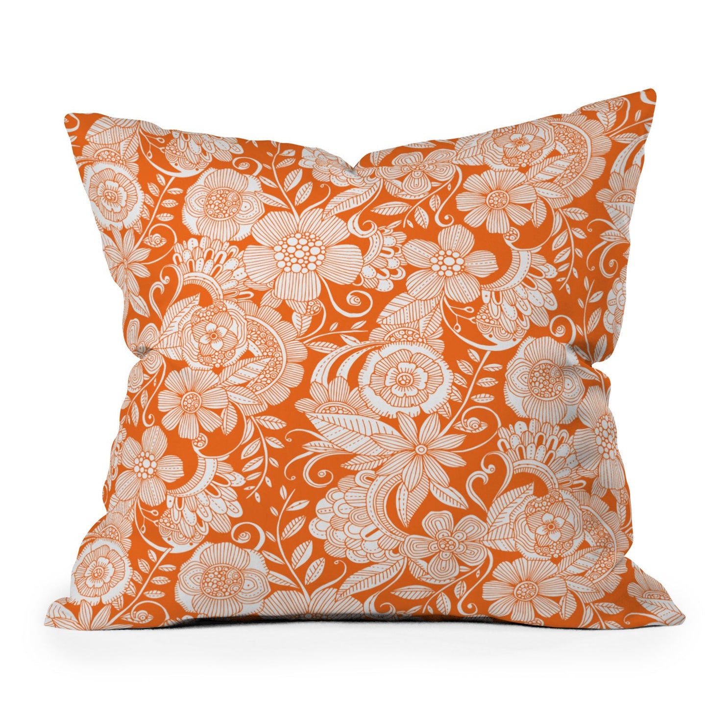 Valentina Ramos Lola in Orange Outdoor Throw Pillow