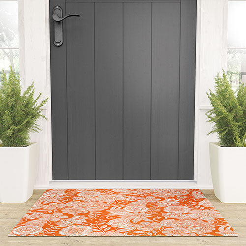 Valentina Ramos Lola in Orange Welcome Mat