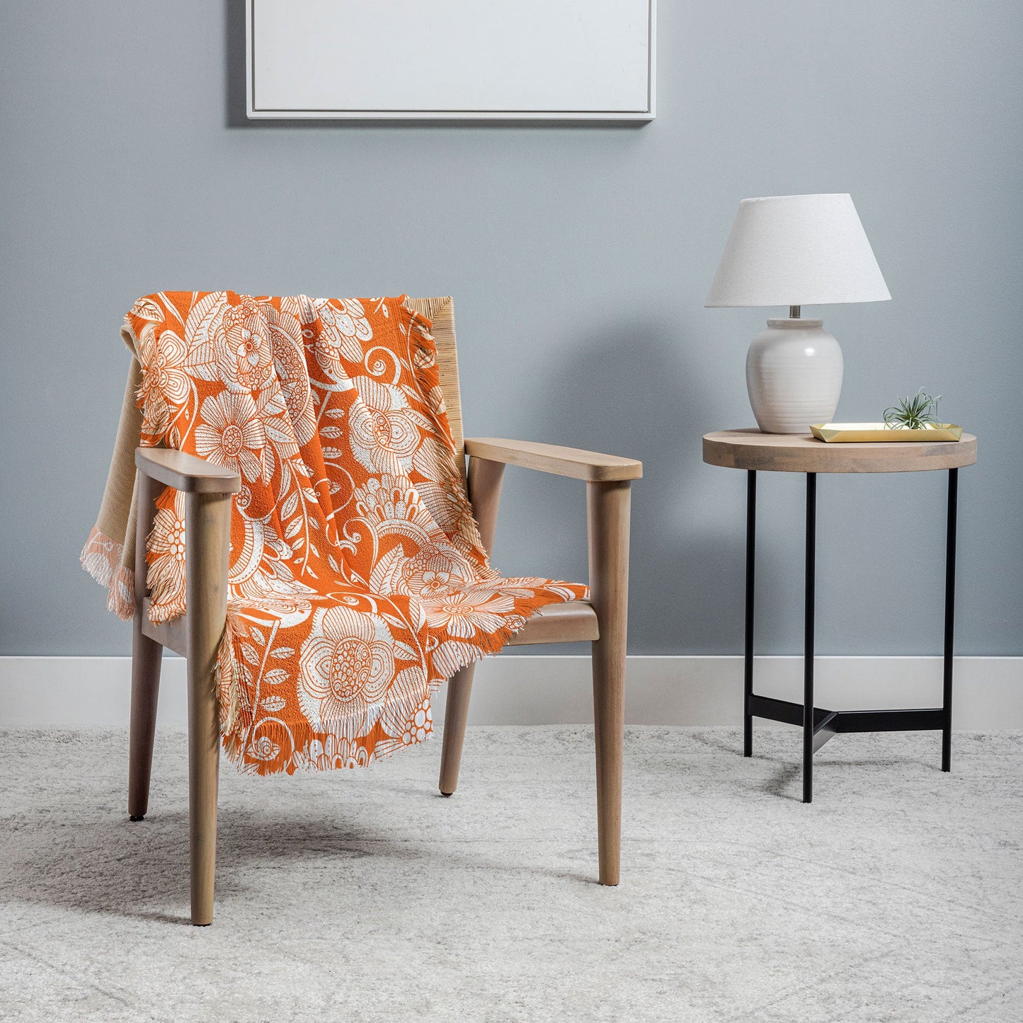 Valentina Ramos Lola in Orange Throw Blanket